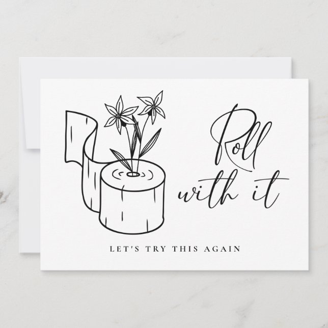 Modern Change of Date Postponed Cancelled Event Invitation (Front)