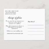 Modern Change Of Plans Postponed Wedding Announcement Postcard (Back)