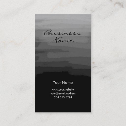 Customizable Modern Charcoal Black Business Card