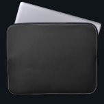 Modern Charcoal Black Customizable 15 Inch Laptop Sleeve<br><div class="desc">Modern and elegant design for your custom laptop sleeve! 
 Customize it by adding your chosen name,  photo,  image,  or text! 
 Give a personal touch and unique feel to your laptop! ヾ(＾o＾)ノ</div>