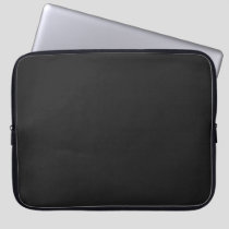 Modern Charcoal Black Customizable 15 Inch Laptop Sleeve