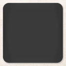 Modern Charcoal Black Customizable Square Paper Coaster Modern Charcoal Black Customizable Square Paper Coaster