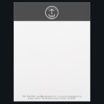 Modern Charcoal Corporate Business Logo Letterhead<br><div class="desc">A modern charcoal business logo design with your business details. Perfect for small and large corporate businesses. Professional and clean design.</div>