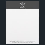 Modern Charcoal Corporate Business Logo Letterhead<br><div class="desc">A modern charcoal business logo design with your business details. Perfect for small and large corporate businesses. Professional and clean design.</div>