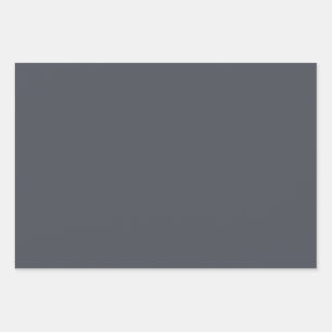 Modern Charcoal Gray  Plain Solid Color Wrapping Paper Sheets