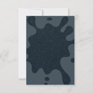 Modern Charcoal Inkblot RSVP Card – Customizable