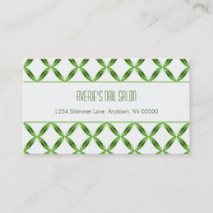 Modern Charm Business Card, Green Card