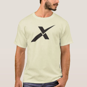 Modern Check mark Letter X Monogram T-Shirt
