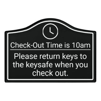 Modern Check-out Instructions Vacation Rental Sign