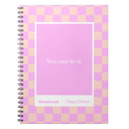 Modern Checkerboard Block Quote Classic Notebook