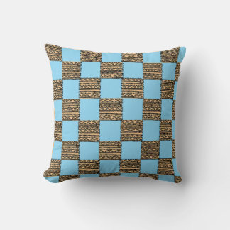 Modern Checkerboard Geometric pattern Throw Pillow