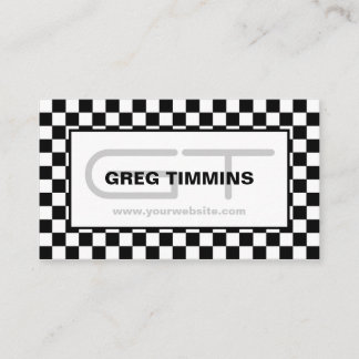 Modern Checkered Business Card