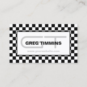 Modern Checkered Business Card