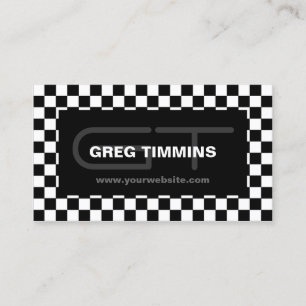 Modern Checkered Business Card Template