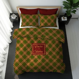 Modern Checkered Duvet Personalized Autumn Accent Cover