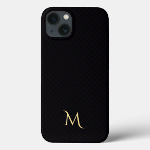 Modern Checkered Pattern Monogram iPad Hard Case