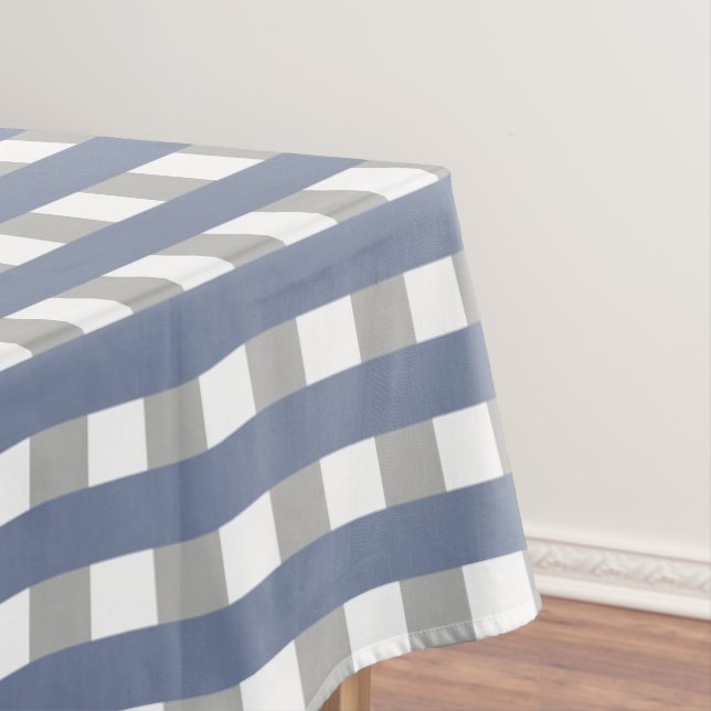 Modern Checkered Pattern Tablecloth (In Situ)