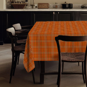 Modern Checkered Tablecloth Trendy Autumnal Colors