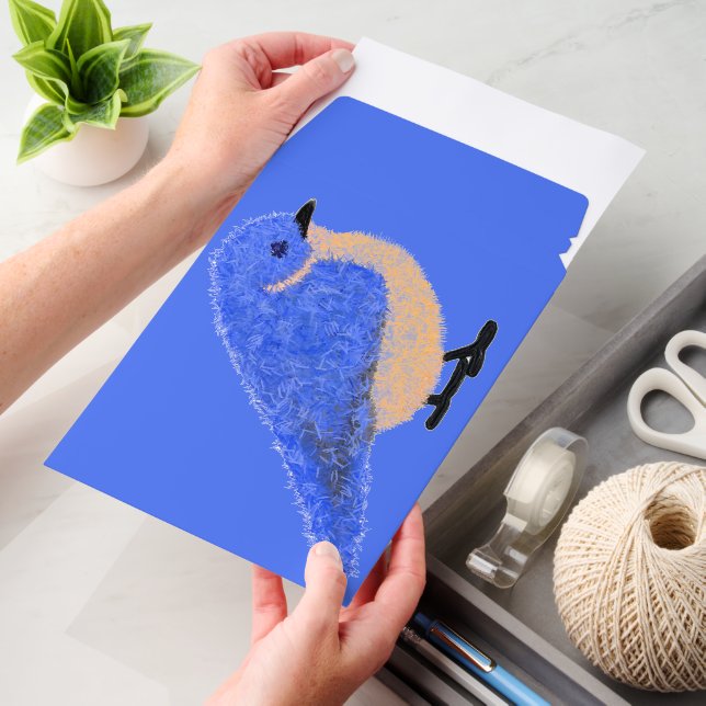 Modern cheerful bluebird envelope mailers (Desk)