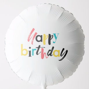 Modern, cheerful design of "Happy Birthday" Balloon