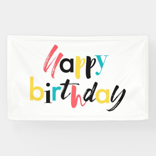 Modern cheerful design of Happy Birthday Banner