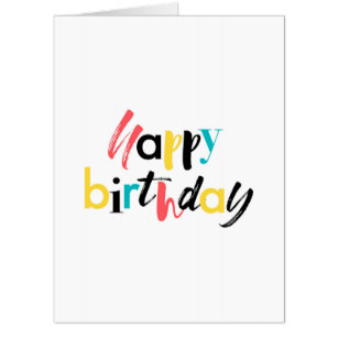 Modern, cheerful design of "Happy Birthday" Card