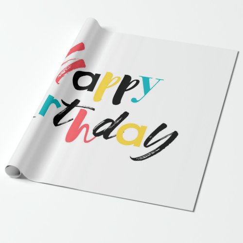 Modern cheerful design of Happy Birthday Wrapping Paper