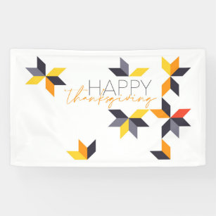 Modern, cheerful design of Happy Thanksgiving Banner