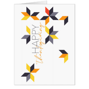 Modern, cheerful design of Happy Thanksgiving Card