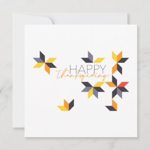Modern, cheerful design of Happy Thanksgiving Holiday Card