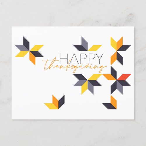 Modern cheerful design of Happy Thanksgiving Holiday Postcard