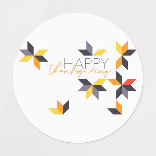 Modern cheerful design of Happy Thanksgiving Labels