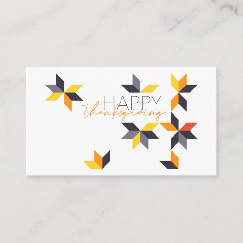 Modern cheerful design of Happy Thanksgiving Place Card