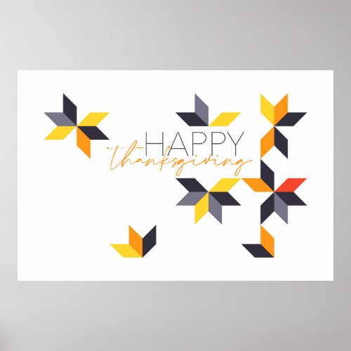 Modern cheerful design of Happy Thanksgiving Poster