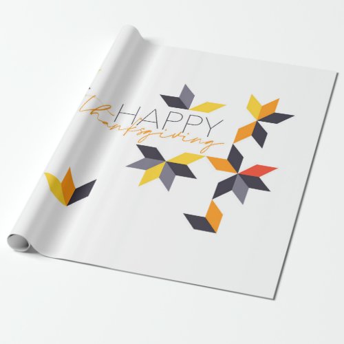 Modern cheerful design of Happy Thanksgiving Wrapping Paper