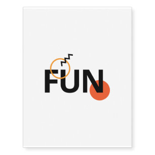 Modern, cheerful, lively, cool, trendy design Fun Temporary Tattoos