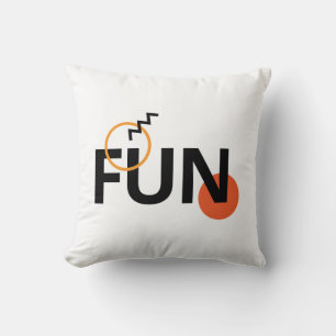 Modern, cheerful, lively, cool, trendy design Fun Throw Pillow
