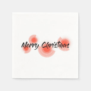 Modern, cheerful, playful design "Merry Christmas" Napkins