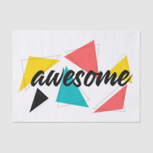 Modern, cheerful, trendy urban design of "Awesome" Tissue Paper