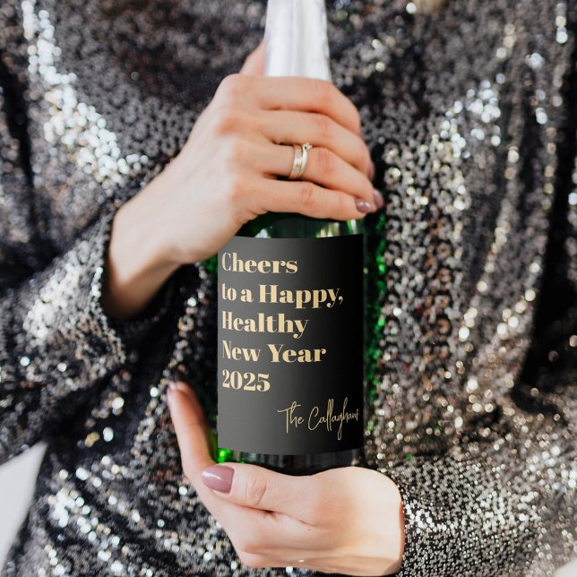 Modern Cheers Personalized Bottle Label (Creator Uploaded)