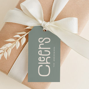 Modern Cheers' Personalized Gift Tags