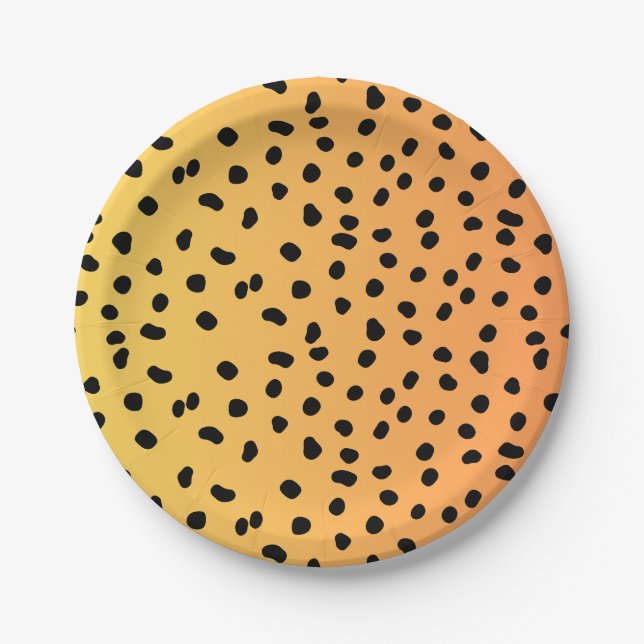 Modern Cheetah Print  Paper Plates (Front)