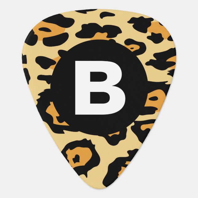 Modern Cheetah Spots Pattern Guitar Pick (Front)
