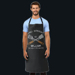 Modern Chef Dad Grill Expert Personalized Apron<br><div class="desc">Elevate your dad's grilling game with our custom "Grill Sergeant" apron, the perfect gift for the culinary king of the backyard. This stylish and functional apron showcases his well-earned title in bold, eye-catching lettering, ensuring he'll stand out at every barbecue. Whether he's flipping burgers, searing steaks, or smoking ribs, this...</div>