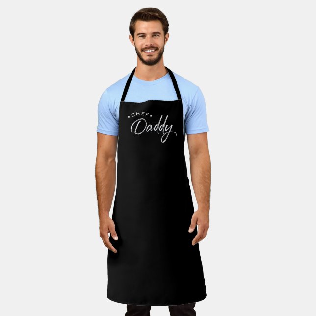 Modern Chef Daddy Script Apron (Worn)