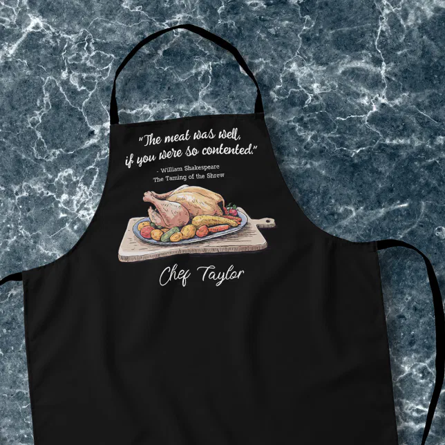 Modern Chef Funny Shakespeare Cook Quote Apron