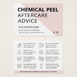 Modern Chemical Peel Aftercare Instruction Card