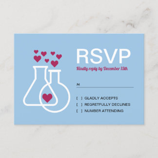 Modern Chemistry Heart Wedding RSVP