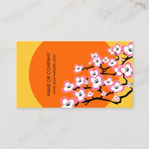 Customizable Modern Cherry Blossom Business Card