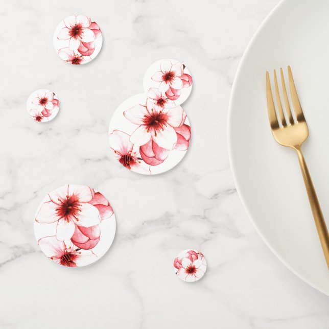 Modern Cherry Blossom Wedding Confetti (Group)